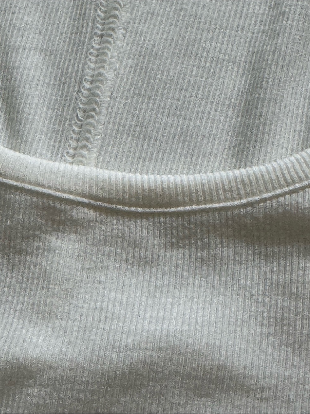 Frame Denim Cream Ribbed Scoop Tank - Picture 3 of 8